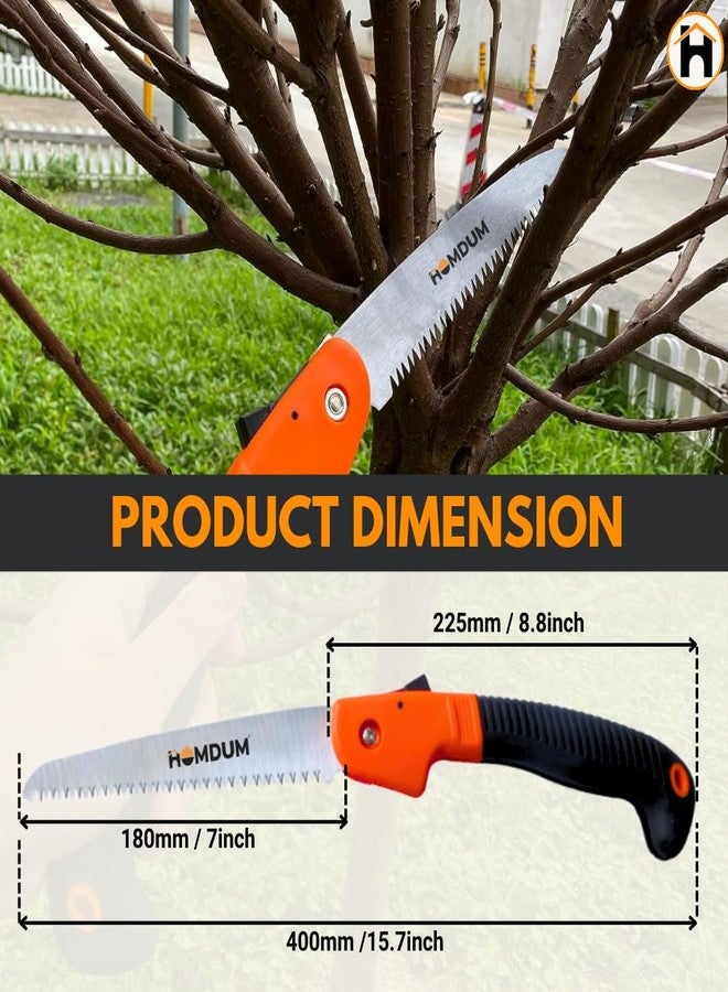 Homdum Folding Pruning Gardening Hand Saw with Secure Lock for Camping, Wood Cutting Tree Branch - Image 5