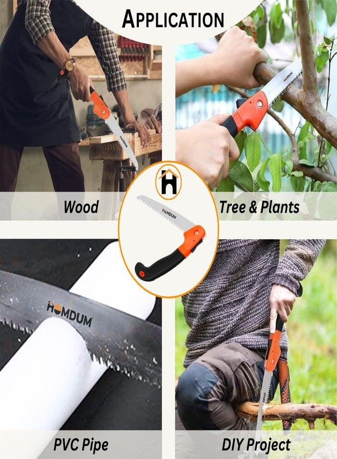 Homdum Folding Pruning Gardening Hand Saw with Secure Lock for Camping, Wood Cutting Tree Branch - Image 3