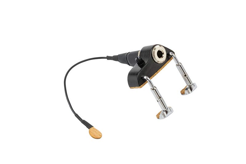 KNA VV-3V Portable Piezo Violin/Viola Pickup With Volume Control - Ebony - Image 2