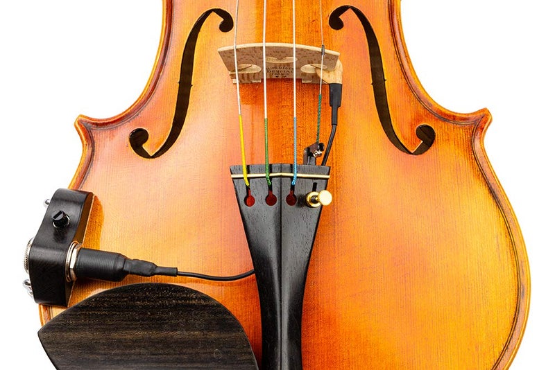 KNA VV-3V Portable Piezo Violin/Viola Pickup With Volume Control - Ebony - Image 1