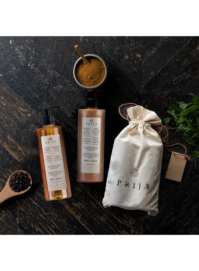 Prija Hair And Body Gift Pack (Includes Vitalizing Creamy Bath Foam With Ginseng And Fortifying Shampoo With Eruca Sativa) Vegan Friendly Dermatologically Tested Made With 100% Recycled Bottle - Image 4