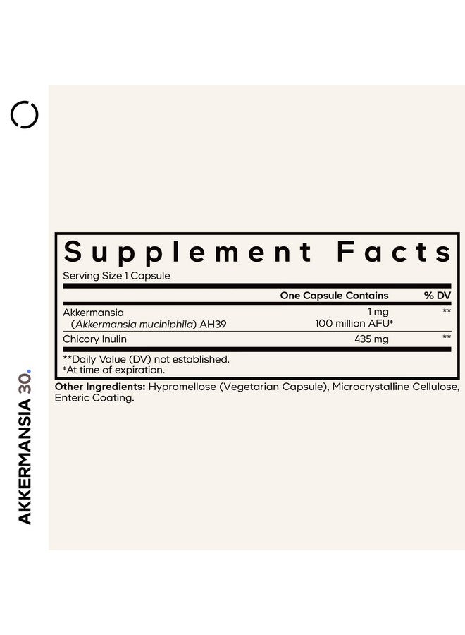 Codeage Akkermansia Synbiotic Supplement - 100 Million AFU Akkermansia Probiotic & Chicory Inulin Prebiotic - Chicory Root - 1 Capsule Per Serving - Non-GMO, Gluten-Free - 30 Capsules - Image 2