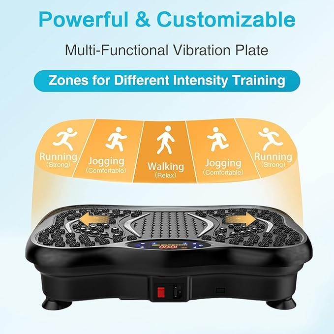 Fitness Exercise Machine for Home  Plate with Bluetooth Speaker and Program Modes  Fitness Trainer-BLACK - Image 3
