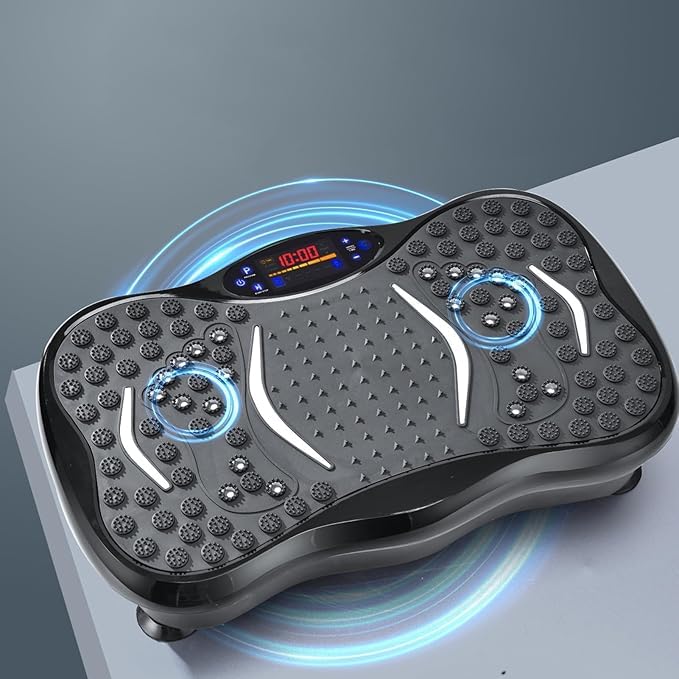 Fitness Exercise Machine for Home  Plate with Bluetooth Speaker and Program Modes  Fitness Trainer-BLACK - Image 2