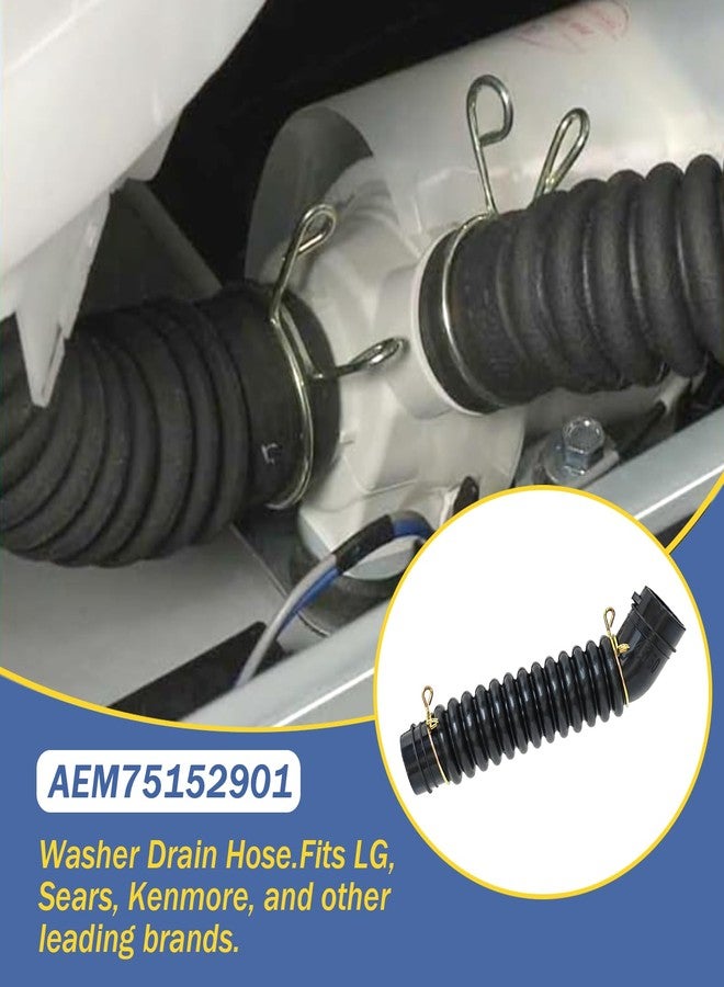 ديليكسيك AEM75152901 لخرطوم تصريف غسالة التحميل الأمامي من إل جي متوافق مع WT7800CV وWT7800CW وWT7900HBA - Image 4