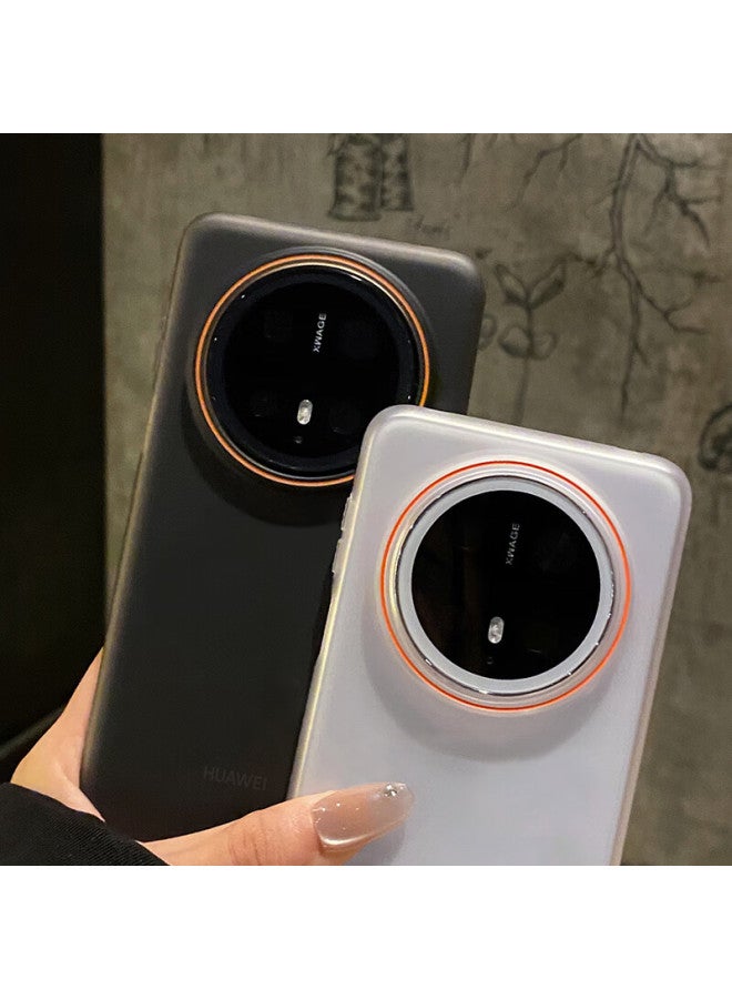 Gurrs Huawei Mate70 Pro Case, Full-cover Ultra-thin Matte Semi-transparent Anti-drop Hard Shell, Minimalist Stylish Color-block, Misty White - Image 3