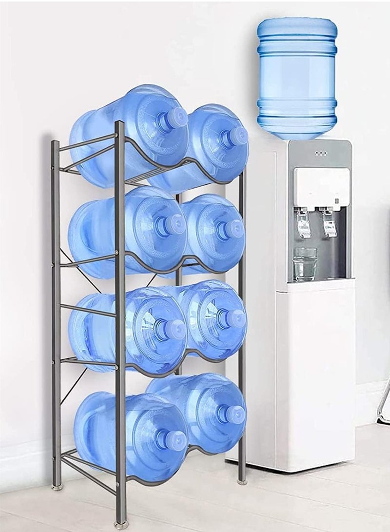 DubaiGallery حامل زجاجات ماء قوي ومتين - 8 زجاجات، 4 صواني - رف تخزين - Image 2