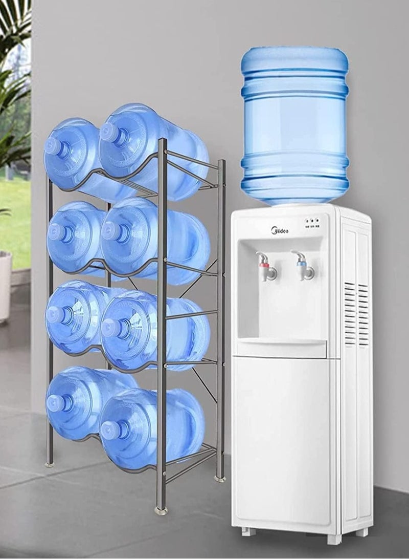 DubaiGallery حامل زجاجات ماء قوي ومتين - 8 زجاجات، 4 صواني - رف تخزين - Image 4