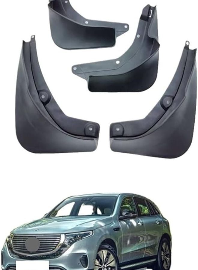 Mercedes Benz EQC N293 400 2020 2025 Mud Flaps 4Pcs Set Front Rear With Logo - Image 2