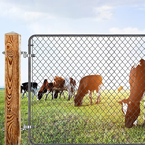 Insaga J Bolt Gate Hinge, 304 Stainless Steel Farm Gate Hinges, M12 x 8'' Gate Hinge Bolt 5/8'' for Chain Link Fence/Farm/Wooden Fence/Driveway, Supports up to 500lbs, 2pcs - Image 2