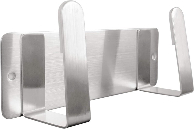 YOUGRIDDA Pot Lid Rack, Wall Mounted 304 Stainless Steel Pan Lid Organizer Holder, Self Adhesive, Kitchen Cooking Utensil Tool (Silver) - Image 1
