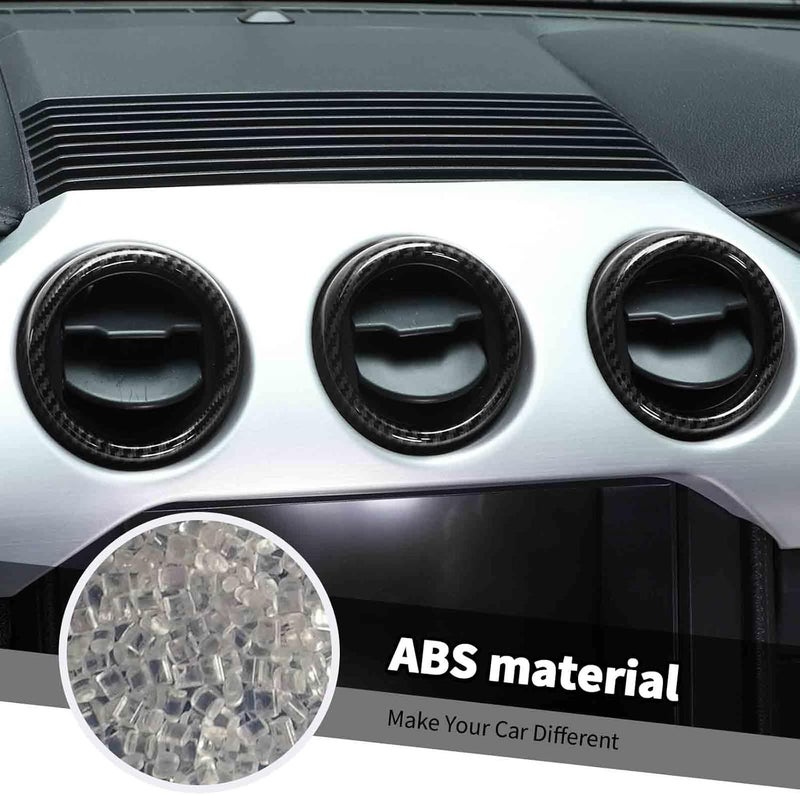 Jimen Carbon Fiber AC Vent Cover Trim for Ford Mustang - Image 4