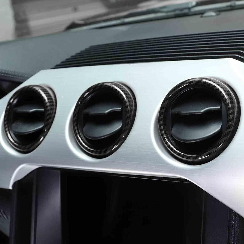 Jimen Carbon Fiber AC Vent Cover Trim for Ford Mustang - Image 5