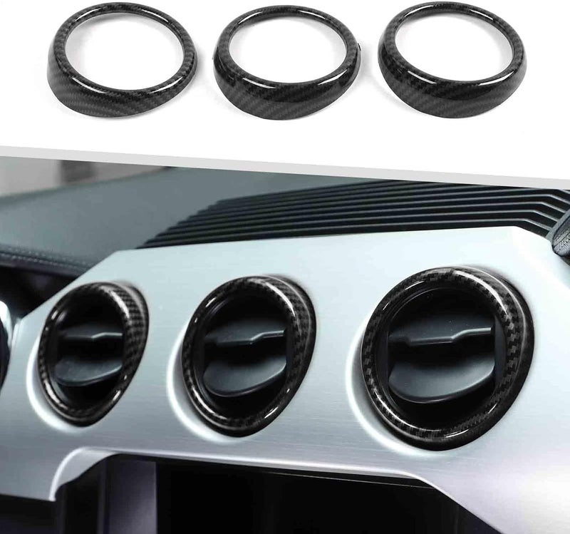 Jimen Carbon Fiber AC Vent Cover Trim for Ford Mustang - Image 1