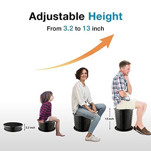 TRIPTIPS Upgrade Retractable Portable Toilet Travel Toilet Adjustable Height Camping Toilet Portable Potty for Adults Kids, Foldable Portable Toilet for Camping/Car - Image 2