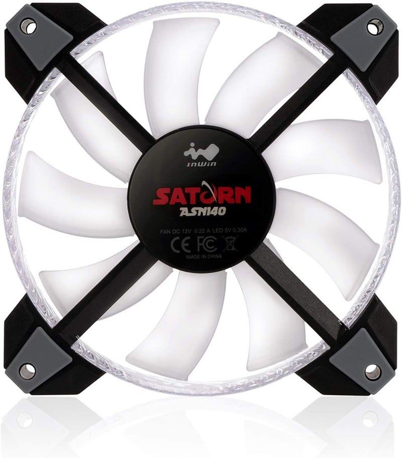 إن وين مجموعة مراوح RGB ثلاثية الأضلاع قابلة للتوجيه من IN WIN Saturn بقياس 140 مم (مع وحدة تحكم مضمنة) (ASN140) - Image 3