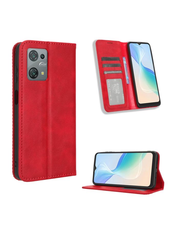 اس-توب جراب لهاتف Blackview Oscal C30 / C30 Pro مصنوع من الجلد بمشبك مغناطيسي بتصميم كلاسيكي - Image 1