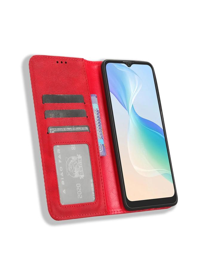 اس-توب جراب لهاتف Blackview Oscal C30 / C30 Pro مصنوع من الجلد بمشبك مغناطيسي بتصميم كلاسيكي - Image 4