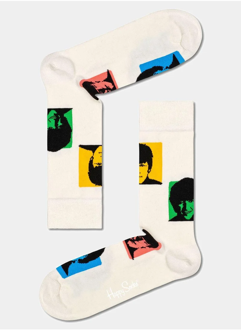 Happy Socks Embroidered Beatles Sock