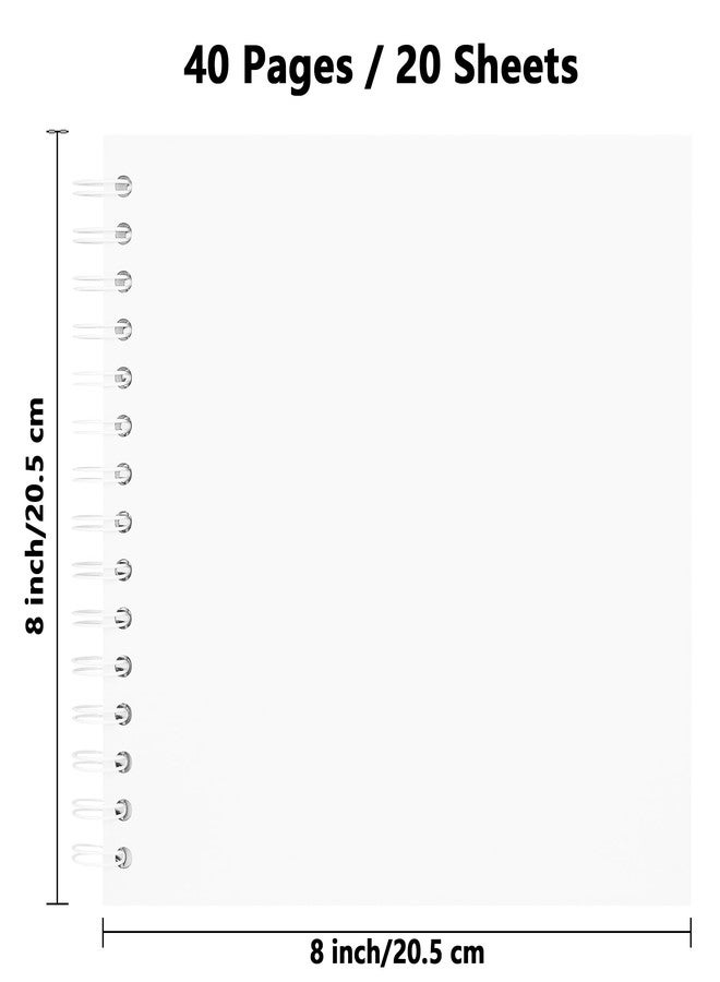 Yopih 8 x 8 Inch Hardcover Kraft Blank Page DIY Scrapbook Photo Album, 40 Pages (20 Sheets) - Perfect for Wedding Anniversaries, Family Memories, and Small Scrapbooking Projects - Image 2