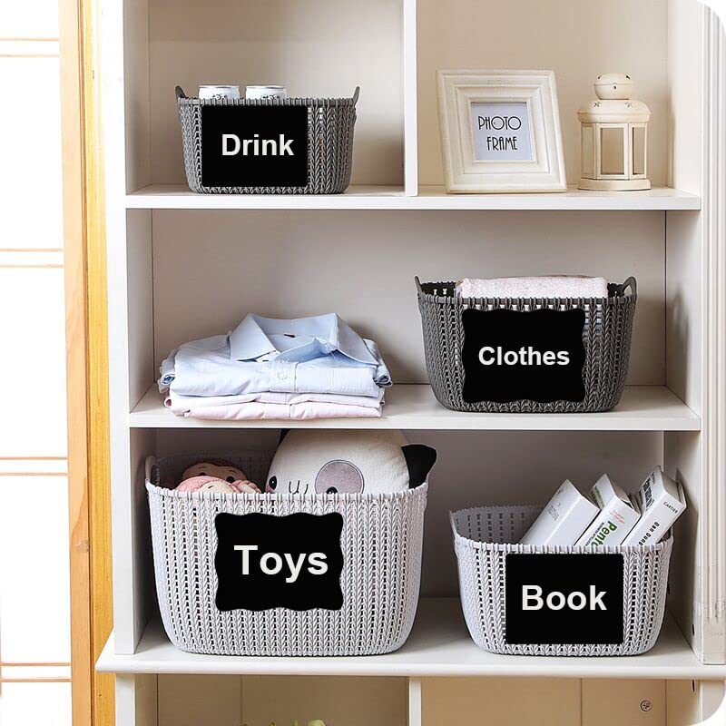 SMARSTICKER Chalkboard Labels Extra Large Waterproof Adhesive Rectangles Chalkboard Stickers Erasable&Reusable Black Board Sticker for Boxes Jars Containers-7.5'' X 5.5'' Pack of 18 - Image 2