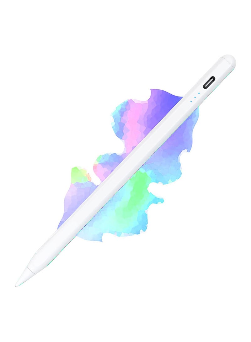 Stylus Pens for iPad with High-Sensitivity Disc and Fiber Tip, Magnetic Cover Compatible with iPhone, iPad Pro, Mini, Air, Android, and Microsoft Tablets – White (3 Pack)  - Image 1