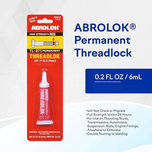 ABRO Threadlok High Strength Red, 6 ml, Industrial-Grade Threadlocker for Reliable Performance in Automotive & Manufacturing Applications, Tight Thread Lock Red for Any Use - Image 3