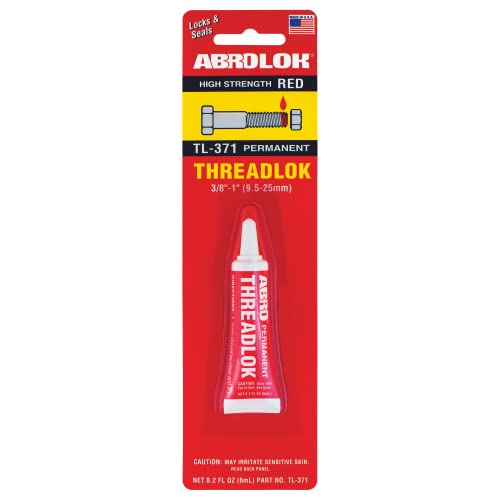 ABRO Threadlok High Strength Red, 6 ml, Industrial-Grade Threadlocker for Reliable Performance in Automotive & Manufacturing Applications, Tight Thread Lock Red for Any Use - Image 1