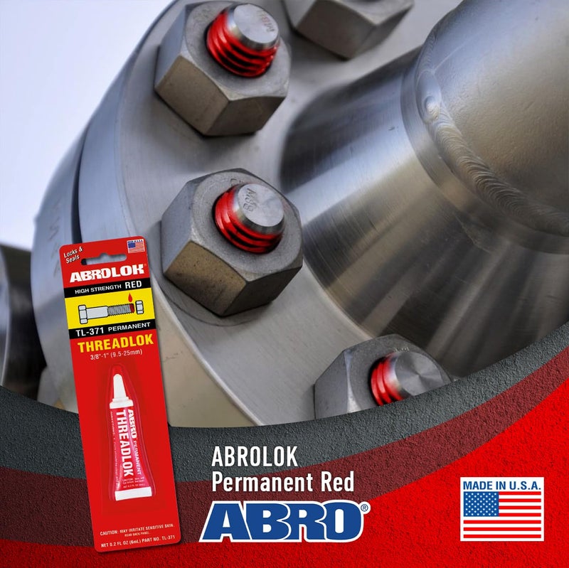ABRO Threadlok High Strength Red, 6 ml, Industrial-Grade Threadlocker for Reliable Performance in Automotive & Manufacturing Applications, Tight Thread Lock Red for Any Use - Image 5