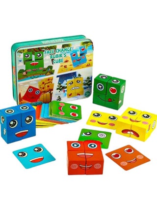 Wooden Face Changing Magic Cube Game, Expression Puzzle Building Blocks Pattern Matching Game, Educational Puzzles Toy Board Games, for Kids Ages 3+ - pzsku/Z875F7958AD1220F0E78AZ/45/_/1711839575/d0cbe1d1-af9a-4a41-9684-8ee865a61850