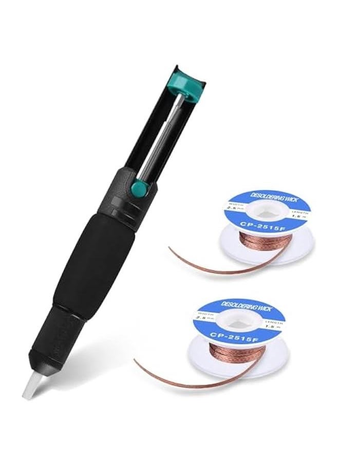 MOXO Solder Wick Desoldering Pump, Solder er Desoldering Wick, 2 Solder Braid 2.5mm Width, 1.5m Length Desoldering Vacuum Pump Solder Remover  - Image 1