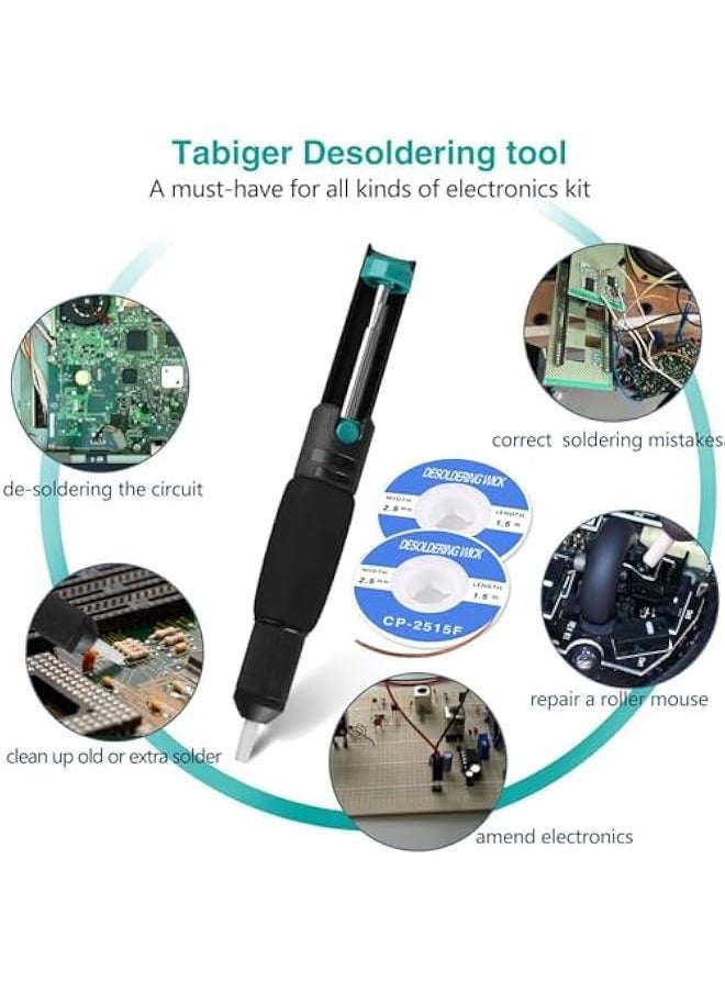 MOXO Solder Wick Desoldering Pump, Solder er Desoldering Wick, 2 Solder Braid 2.5mm Width, 1.5m Length Desoldering Vacuum Pump Solder Remover  - Image 5