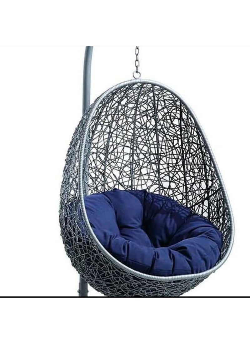 ANAND INDIA GROUPS ANAND INDIA GROUPS Round Cushion for Swing Chair for Outdoor Indoor Hammock Balcony Garden Patio Swing Hammock ChairNavy Blue  - Image 4