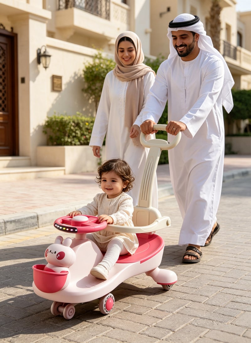 Aimayapet Kids Twist Car,Children's Wiggle Car,Kids Ride Car, Kids Twist Car with Safety Bar,Children's Wiggle Car with Push Rod,Silent Wheel Children's Twisting Car,Children's Wiggle Car with music function,Light Function Children's Twist Car,Kids Ride Car with Guardrail,Kids Twist Car with Backrest,Children's Wiggle Car for Aged 1-6. - Image 3
