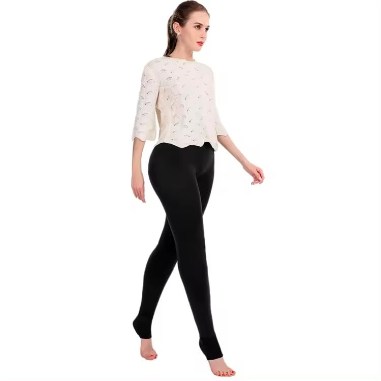 ketmart Thick Fleece Slim Lined Warm Leggings For Women High Riseed Tummy Control Leggings Winter Warm Tights(Size : 26 To 34 Inch) (Color-Black),Medium - Image 5