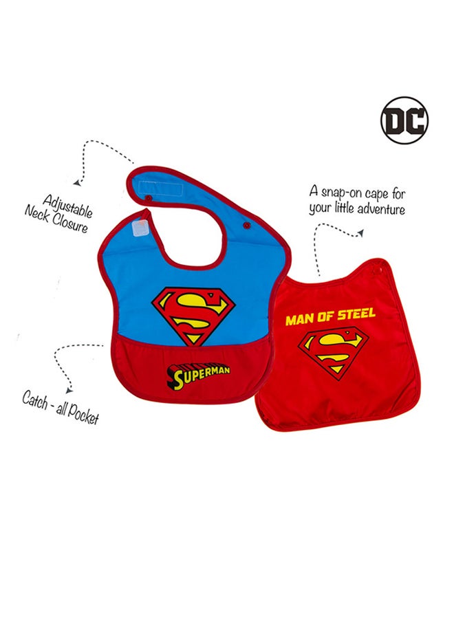Warner Bros. Adjustable 2-Snap Superman Baby Bibs With Capes - Image 3