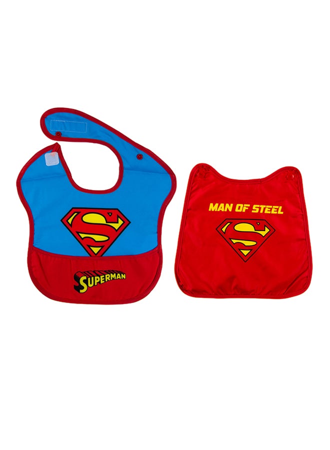 Warner Bros. Adjustable 2-Snap Superman Baby Bibs With Capes - Image 1