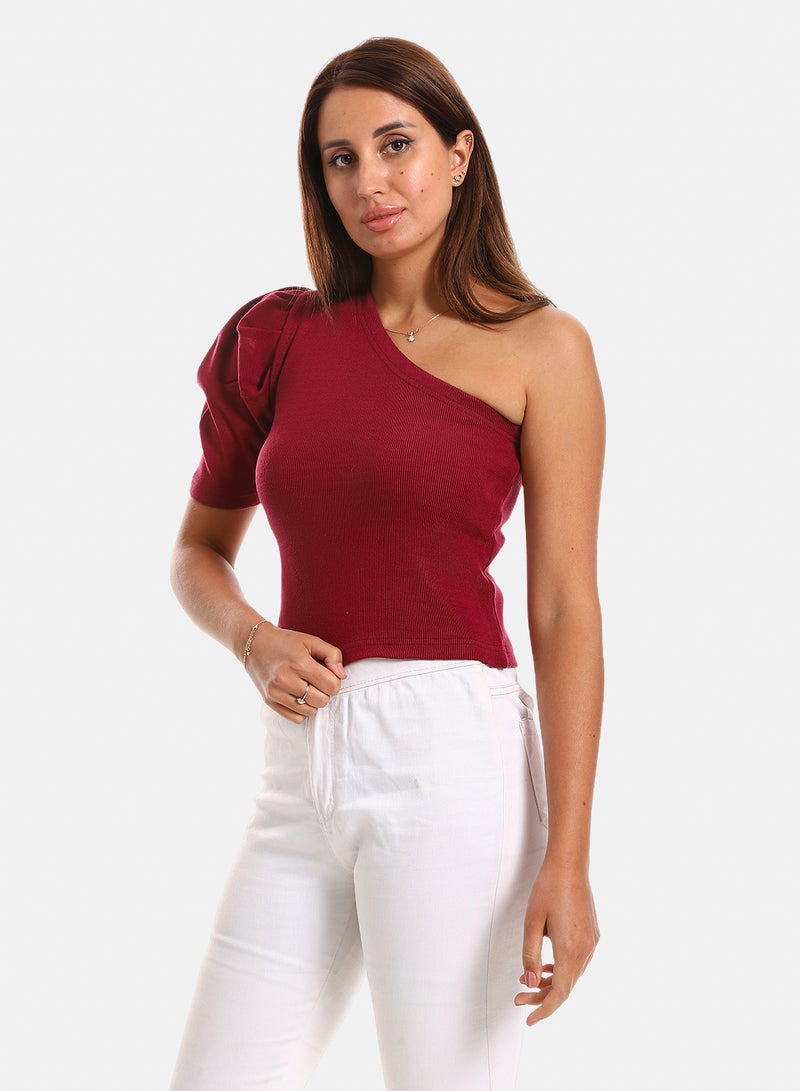 belle Off Shoulder Top With On Side Ruffles - Image 2