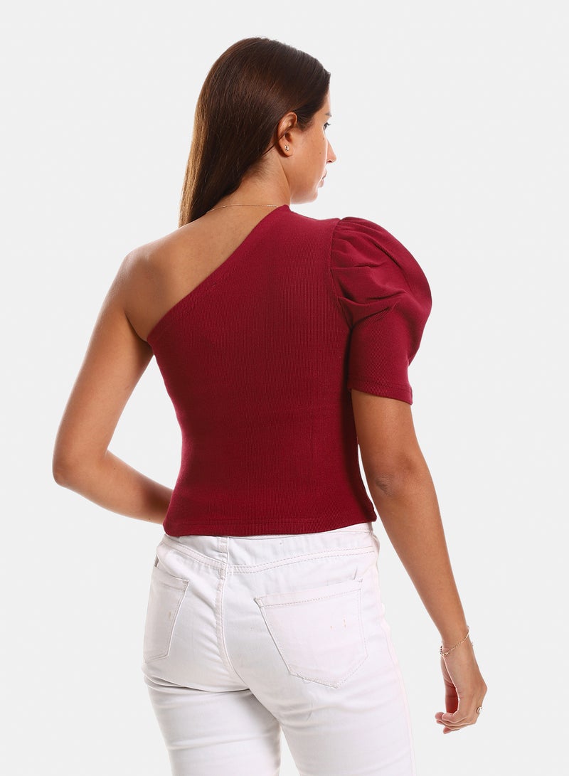 belle Off Shoulder Top With On Side Ruffles - Image 3