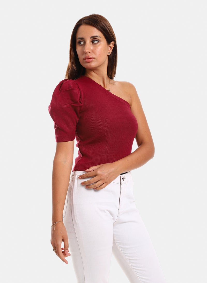 belle Off Shoulder Top With On Side Ruffles - Image 4