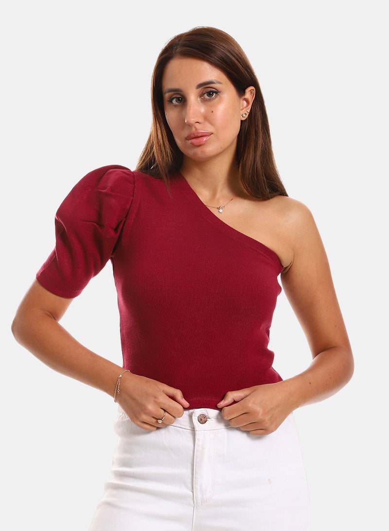 belle Off Shoulder Top With On Side Ruffles - Image 1