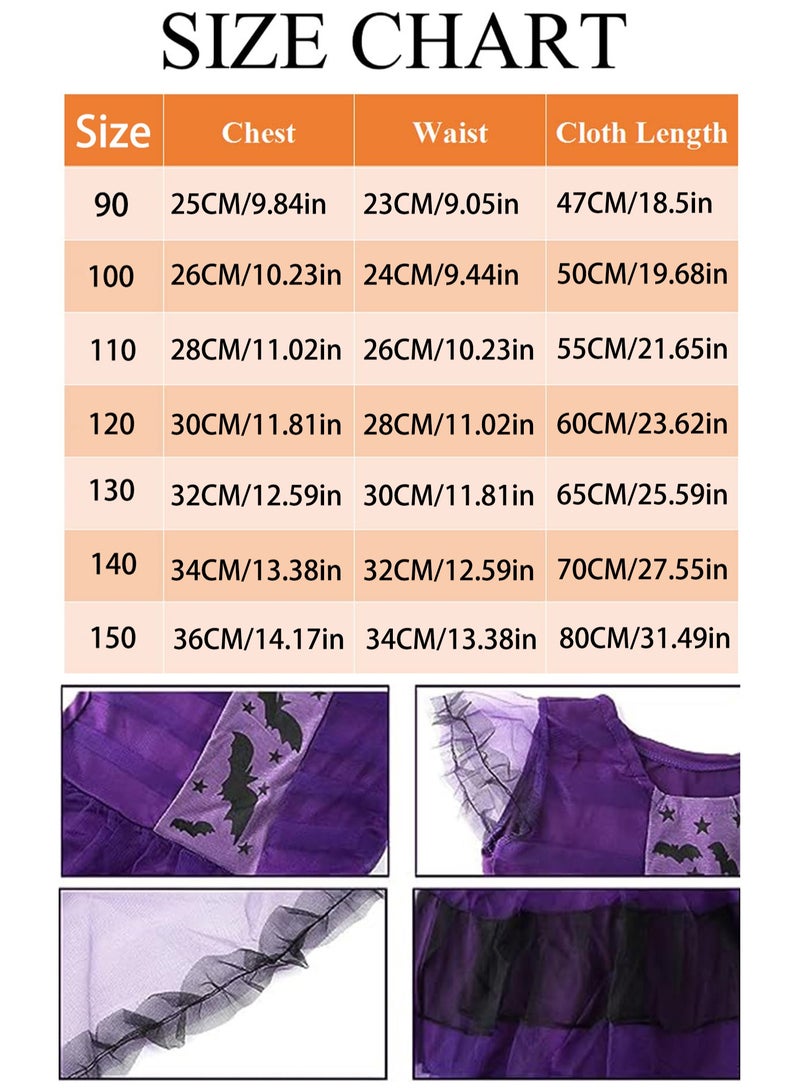 Bat Costume Set, Kids Bat Cosplay Costume, Dress, Masquerade Gown with Wings and Headband (B) - Image 4