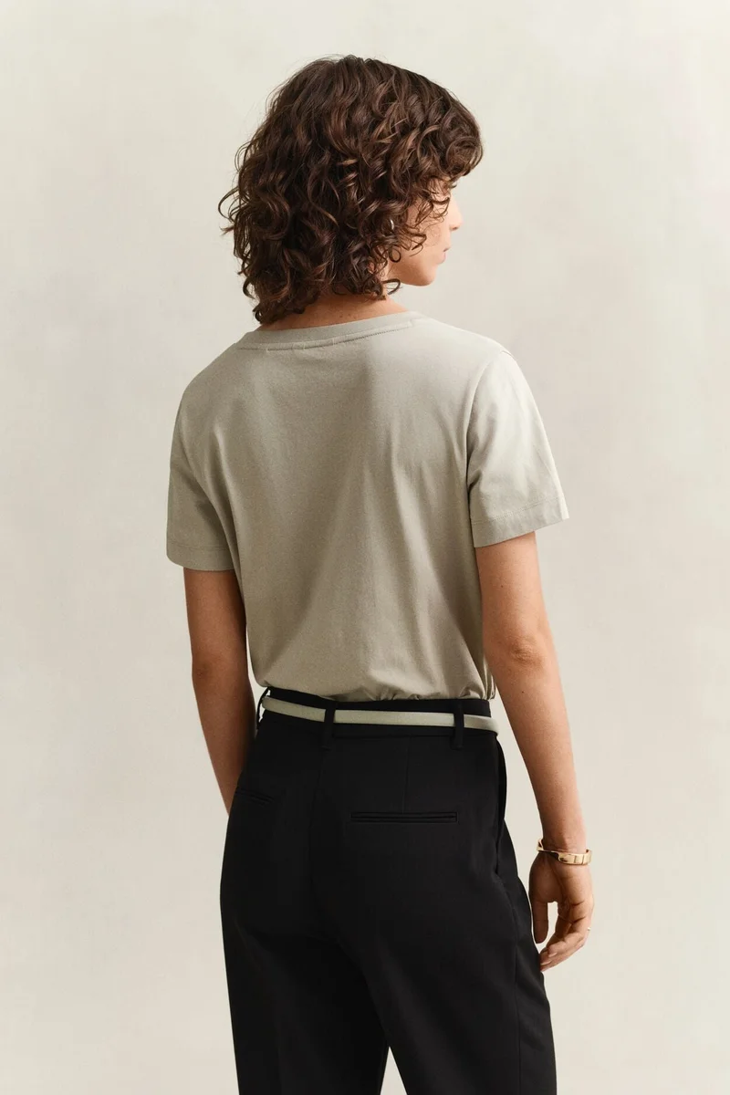 GANT  Regular Shield Short Sleeve V-Neck T-Shirt for Women | Best Price UAE