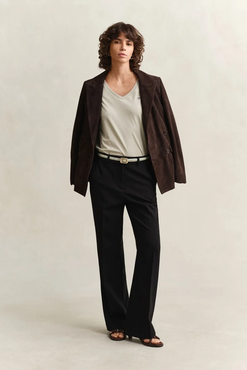 GANT  Regular Shield Short Sleeve V-Neck T-Shirt for Women | Best Price UAE