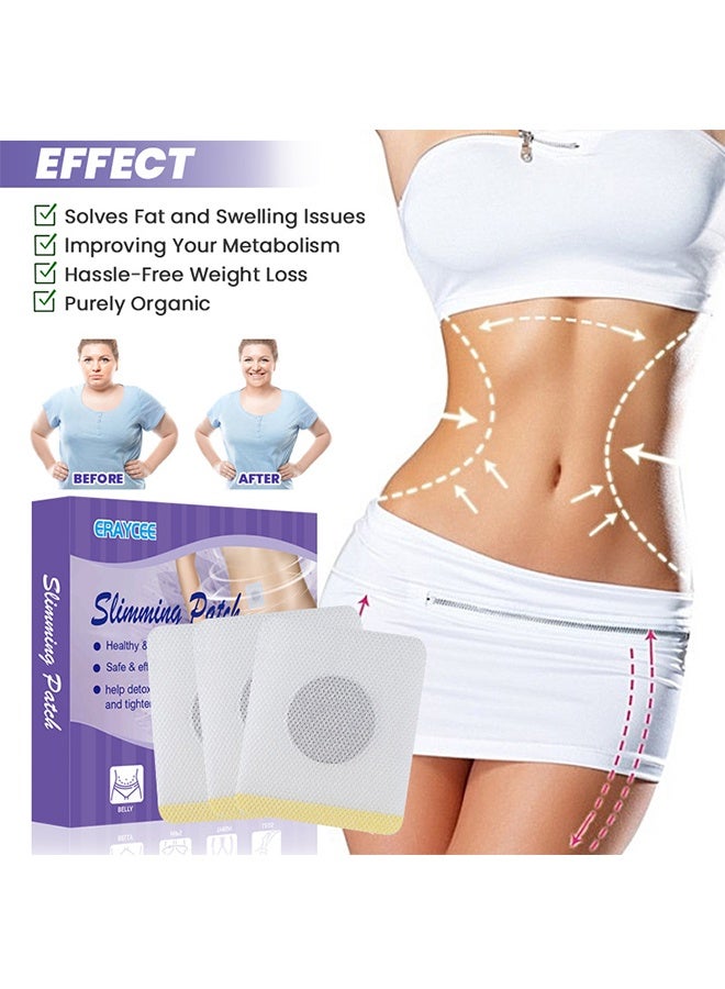 ERAYCEE Slimming Patch For Body Contouring, Tightens And Tones Your Skin, Helps To Improve Your Overall Health, Can Be Used Anytime and Anywhere, Belly Stickers Suitable For All Body Types 30PCS - Image 2