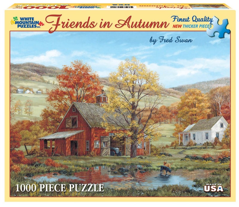 White Mountain Puzzles Friends in Autumn - 1000 Piece Jigsaw Puzzle - Image 2