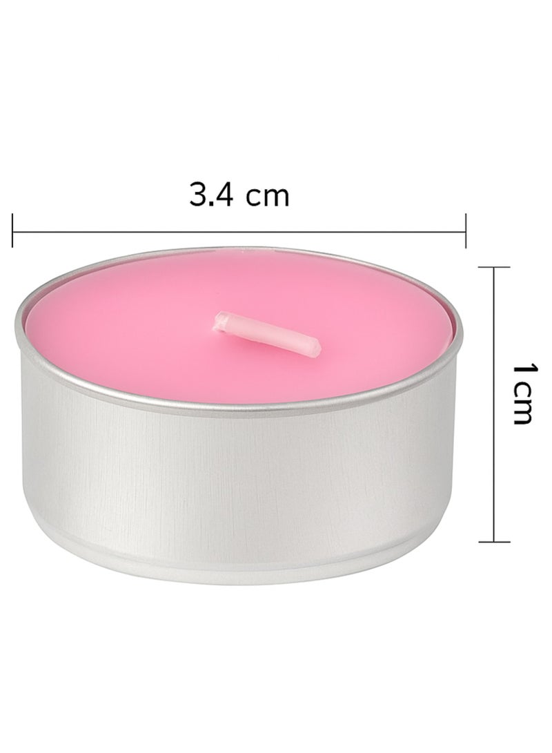 Fine Productions شموع الشاي 50 قطعة شمعة لحفلات الزفاف والحفلات والأعياد والمناسبات الدينية 5 ألوان كل لون 10 قطع - Image 2