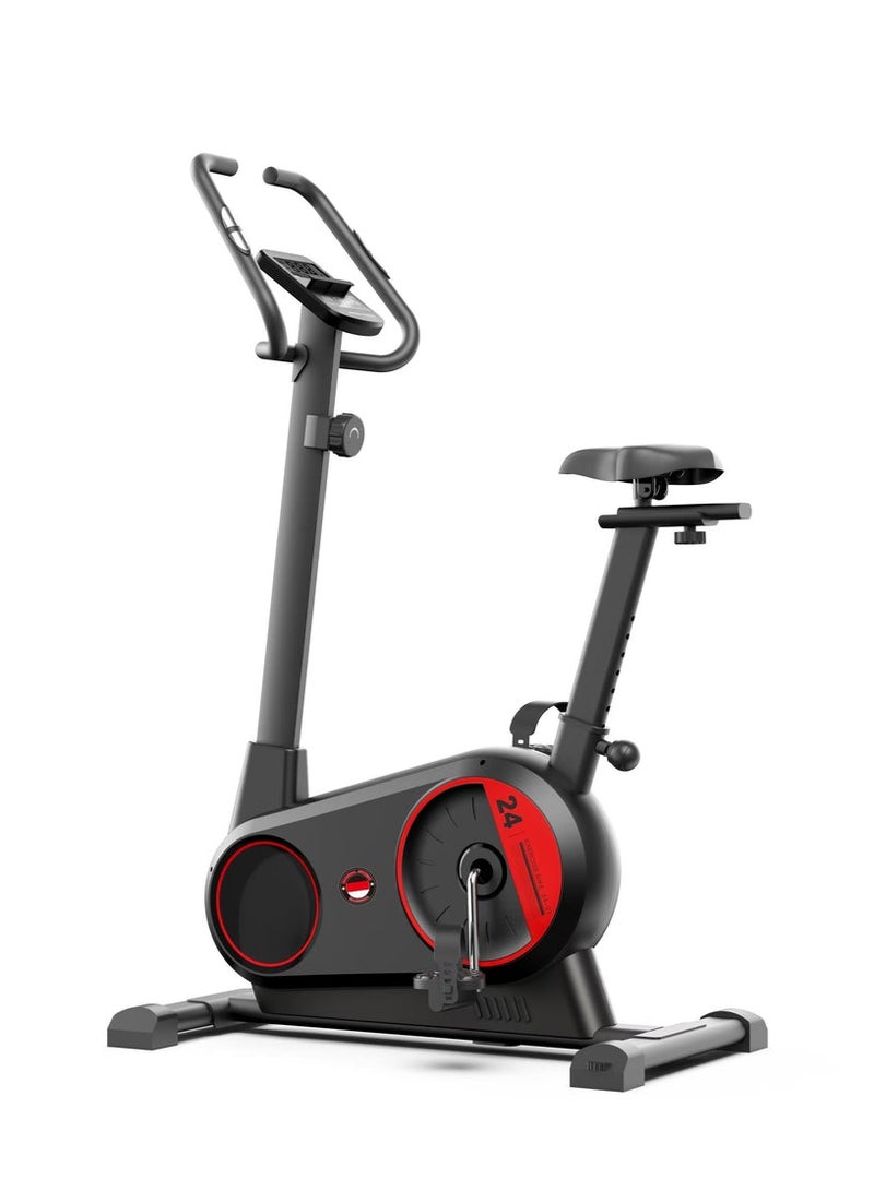 Marshal Fitness Upright Exercise Bike - 8 Resistance Levels & LCD Display - Image 4