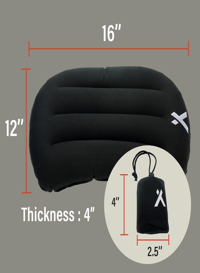 Bear Grylls Inflatable Camping and Backpacking Pillow - Black - Image 2