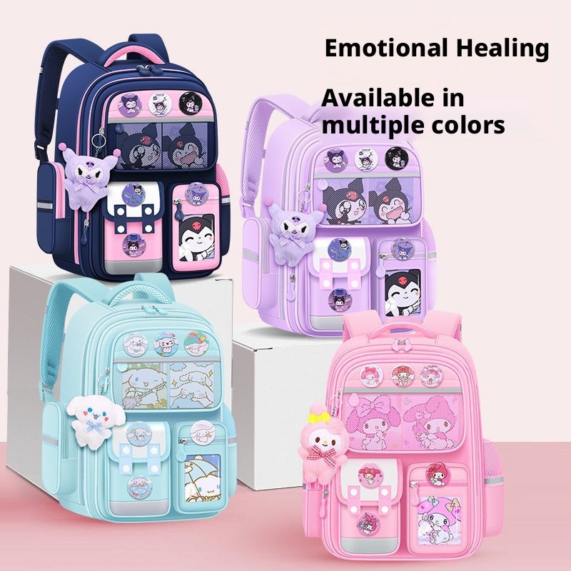 Kids Cartoon Backpack for School (Grades 1-6) - Lightweight & Spinal Protection - Image 2